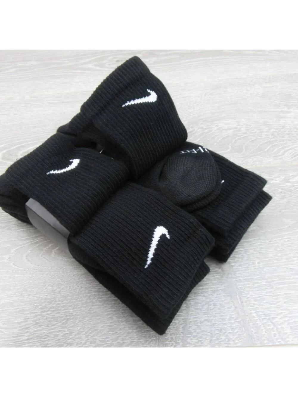 Nike Everyday Plus Dri-Fit Black Crew Socks (6 Pk) Womens 6-10 / Youth 5Y-7Y NEW